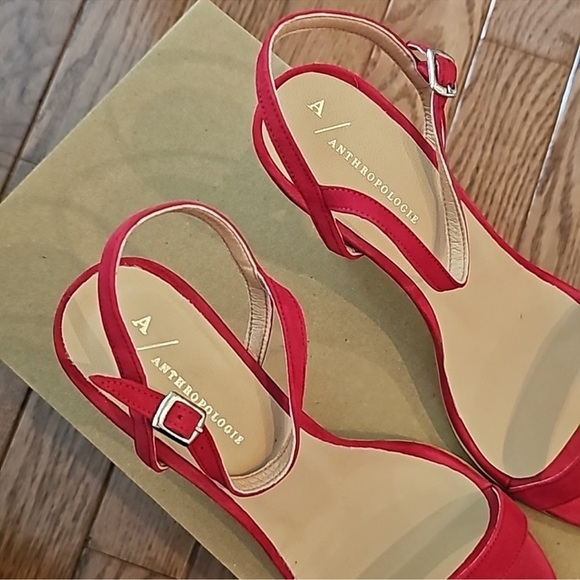 Anthropologie Gorgeous Red Heels - size 6.5 New in Box - Picture 4 of 6